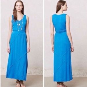 Anthropologie Blue Maxi Dress